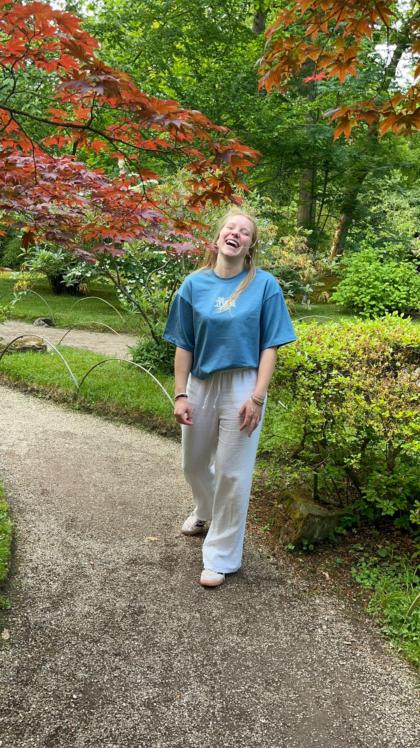 Korean Post Tee - Dusty Blue