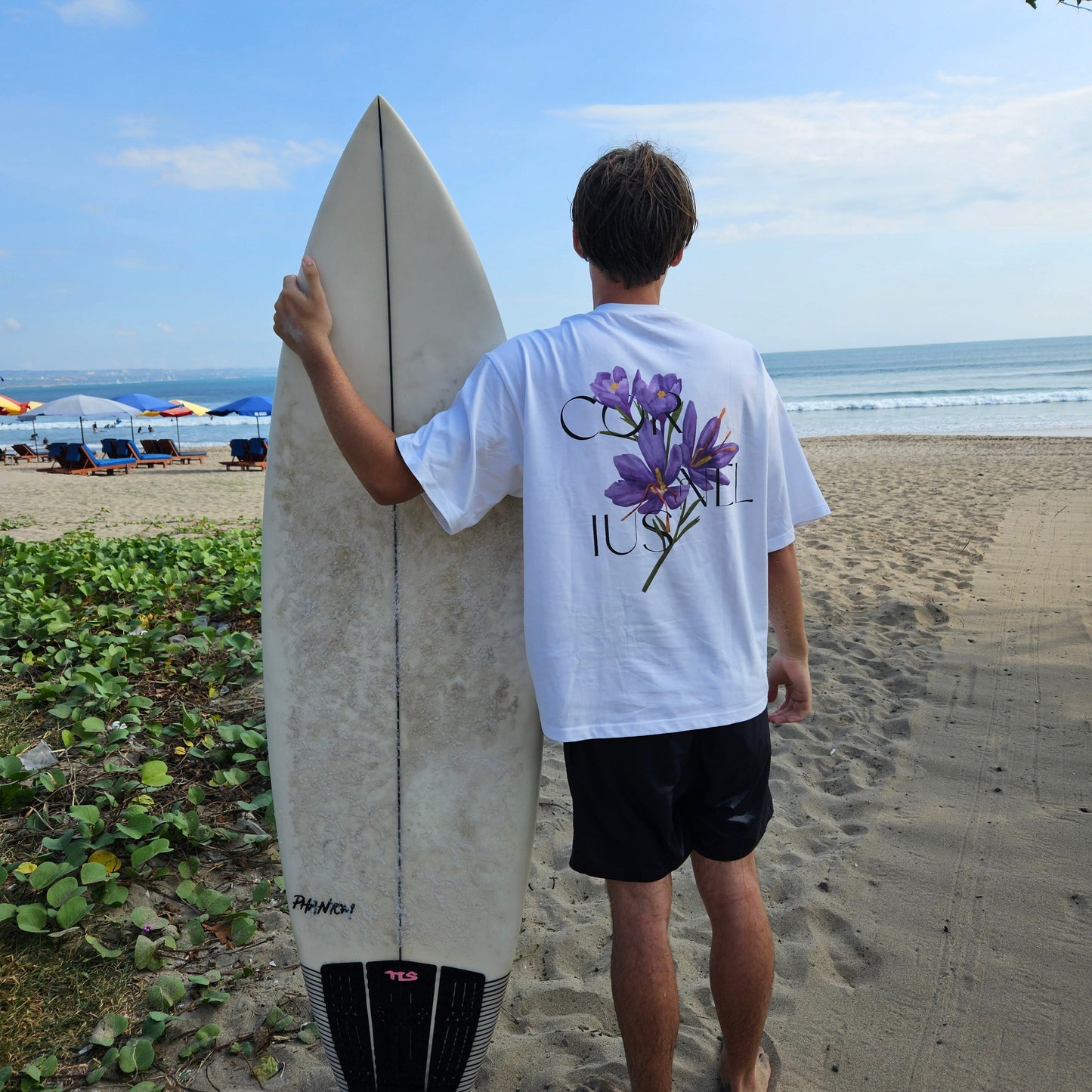 Purple Crocus Tee - White