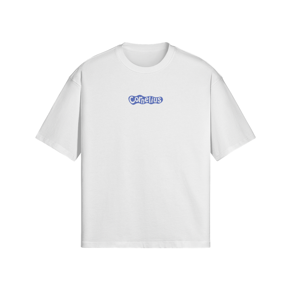 Blue Flower Tee - White