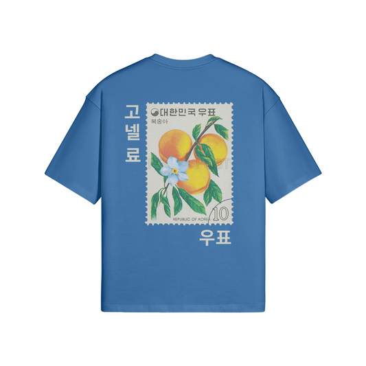 Korean Post Tee - Dusty Blue