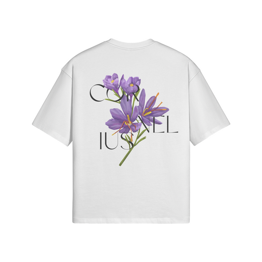 Purple Crocus Tee - White
