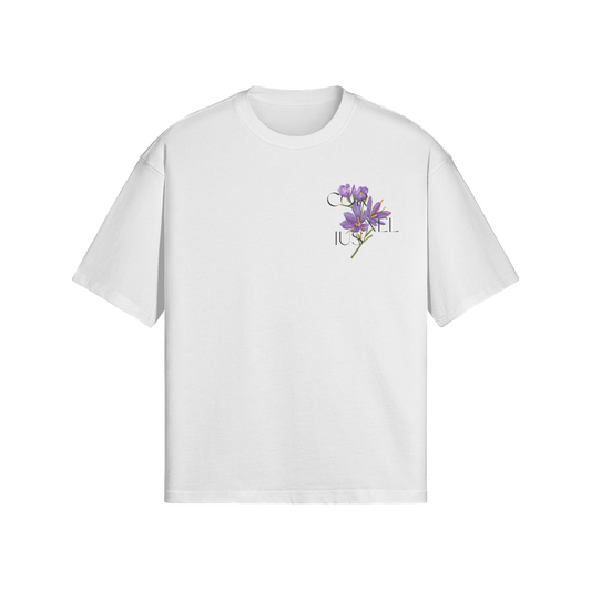 Purple Crocus Tee - White