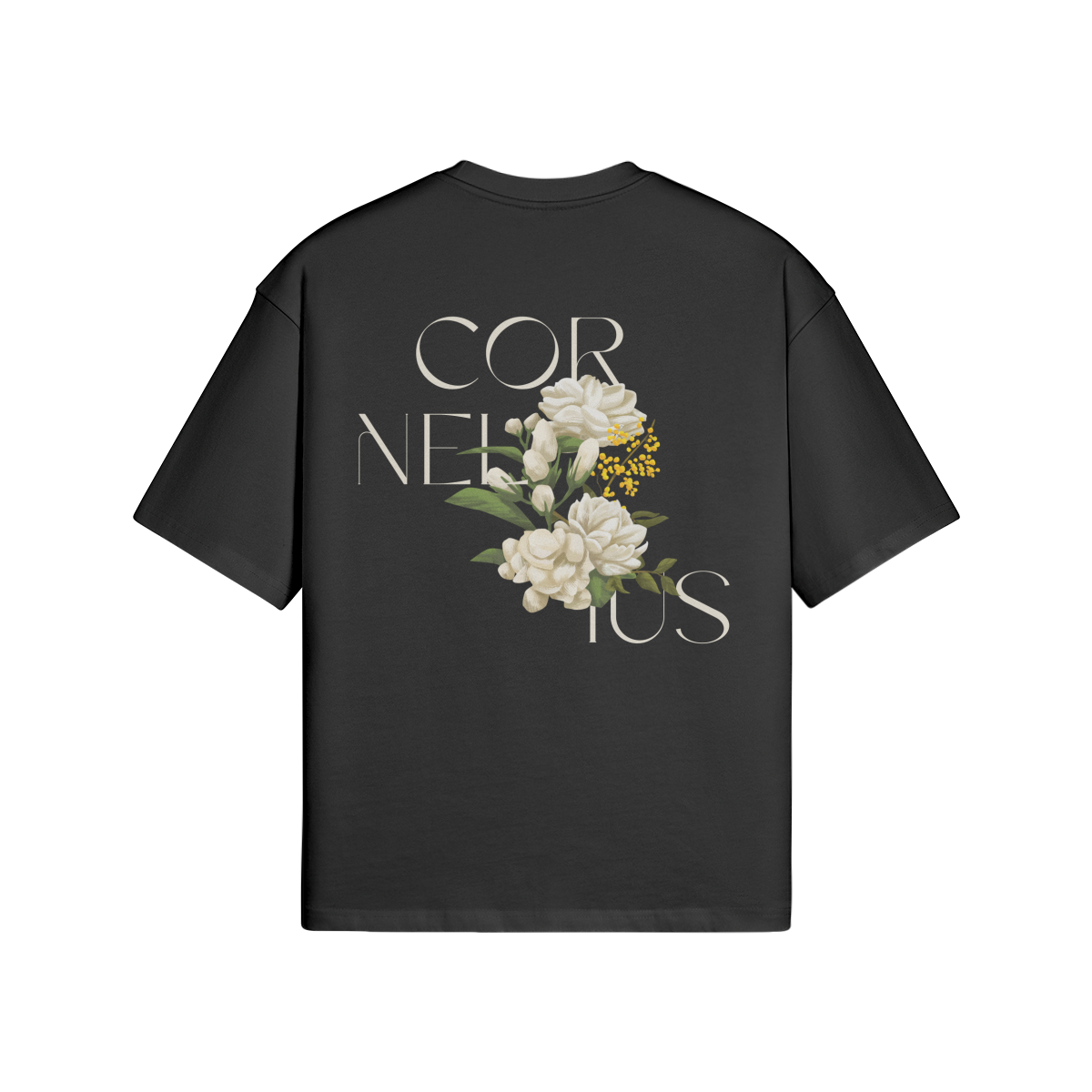 White Jasmin Tee - Black